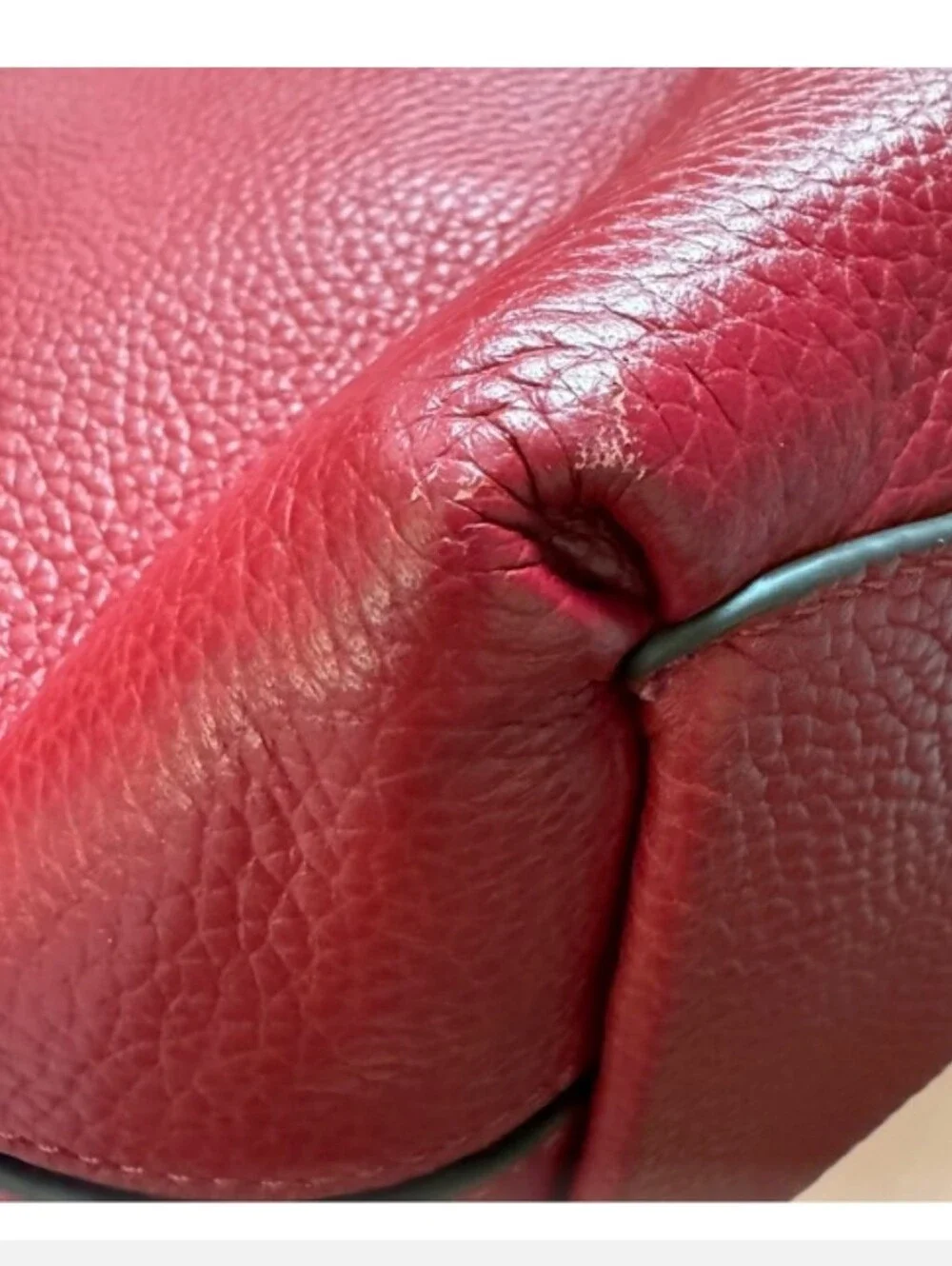 kate spade Deep Red Pebbled Leather Hobo Bag